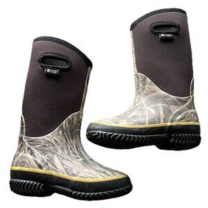 OAKI Camo Brown Kids Boys Boots Sz 10 Kids Waterproof Pull Up Shoes